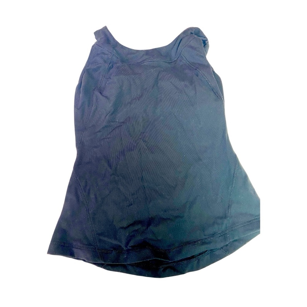 Lululemon black activewear bra top no size dot estimated XS 12” pit to pit